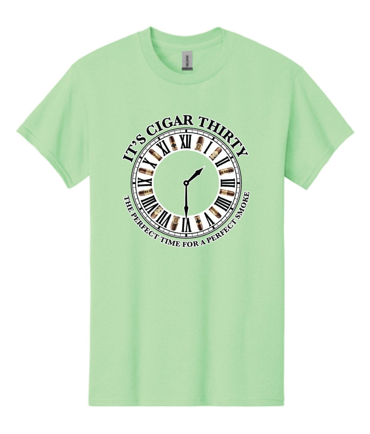 IT'S CIGAR THIRTY MEN'S MINT GREEN T-SHIRT