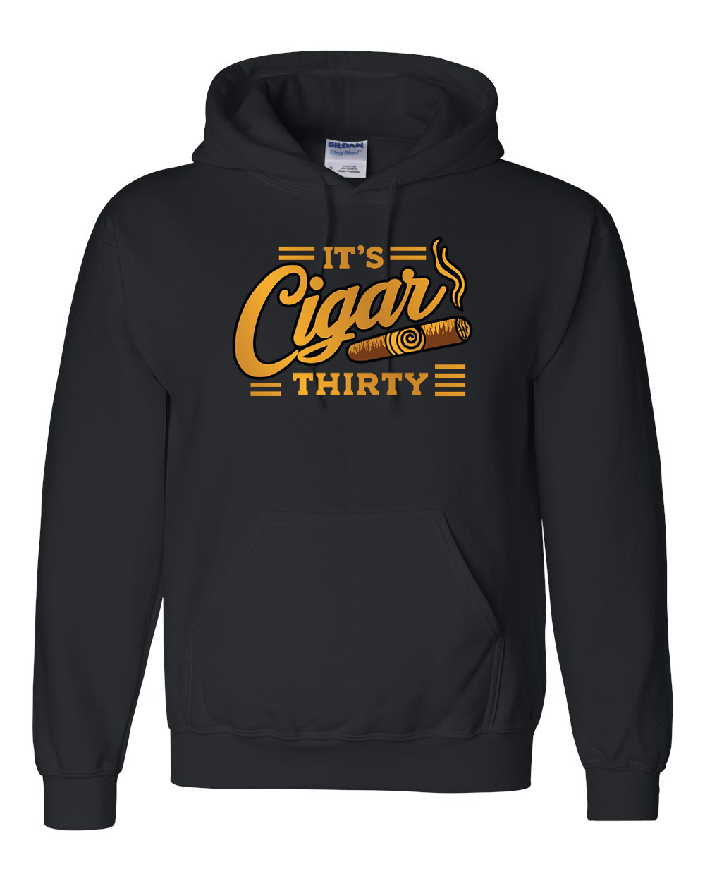IT'S CIGAR THIRTY BLACK & GOLD HOODIE