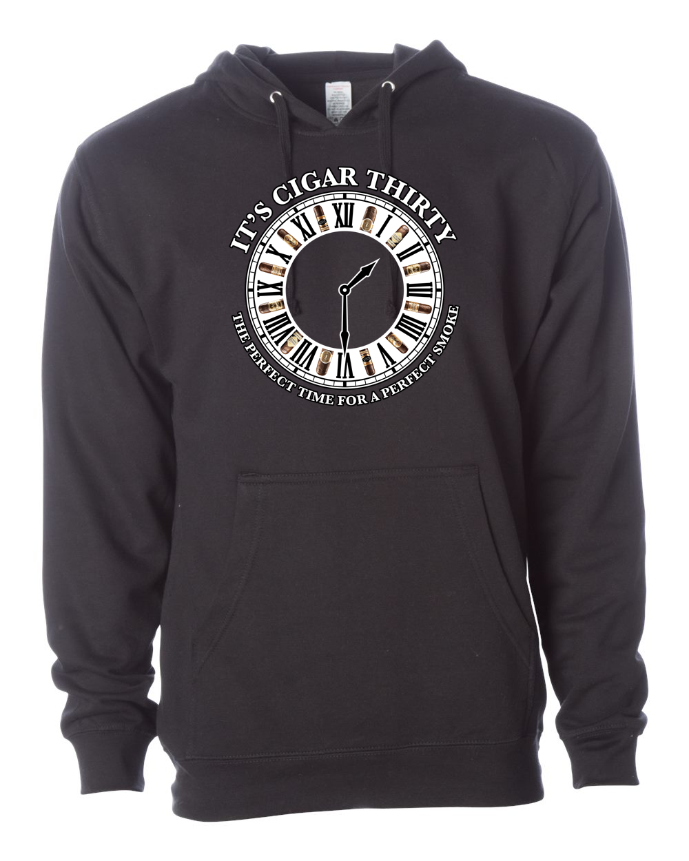 IT'S CIGAR THIRTY BLACK WITH WHITE SWEATSHIRT