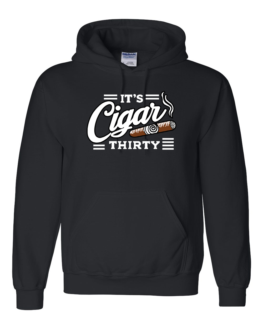IT'S CIGAR THIRTY BLACK & WHITE  HOODIE