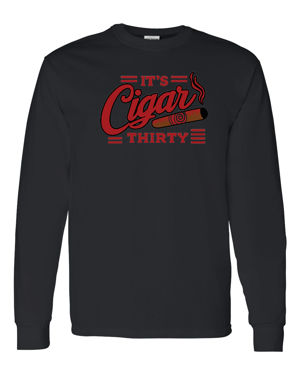 IT'S CIGAR THIRTY BLACK WITH RED LONG SLEEVES