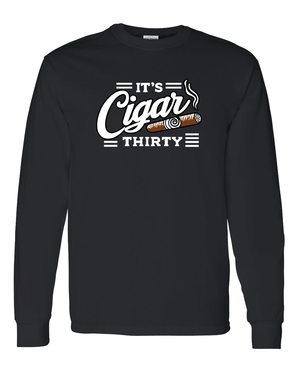 IT'S CIGAR THIRTY BLACK WITH WHITE LONG SLEEVES
