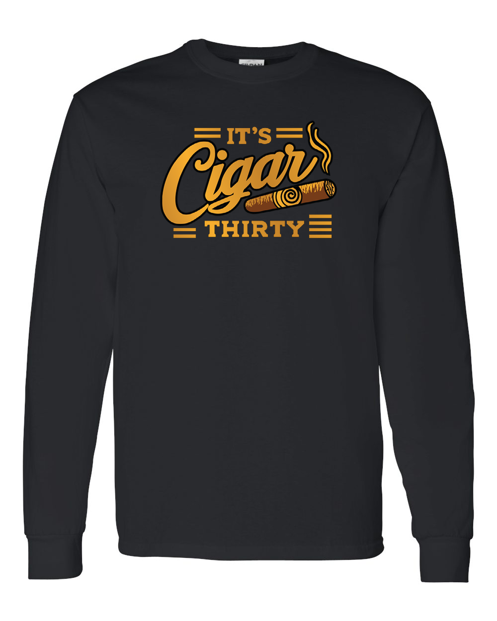 IT'S CIGAR THIRTY BLACK WITH GOLD LONG SLEEVES
