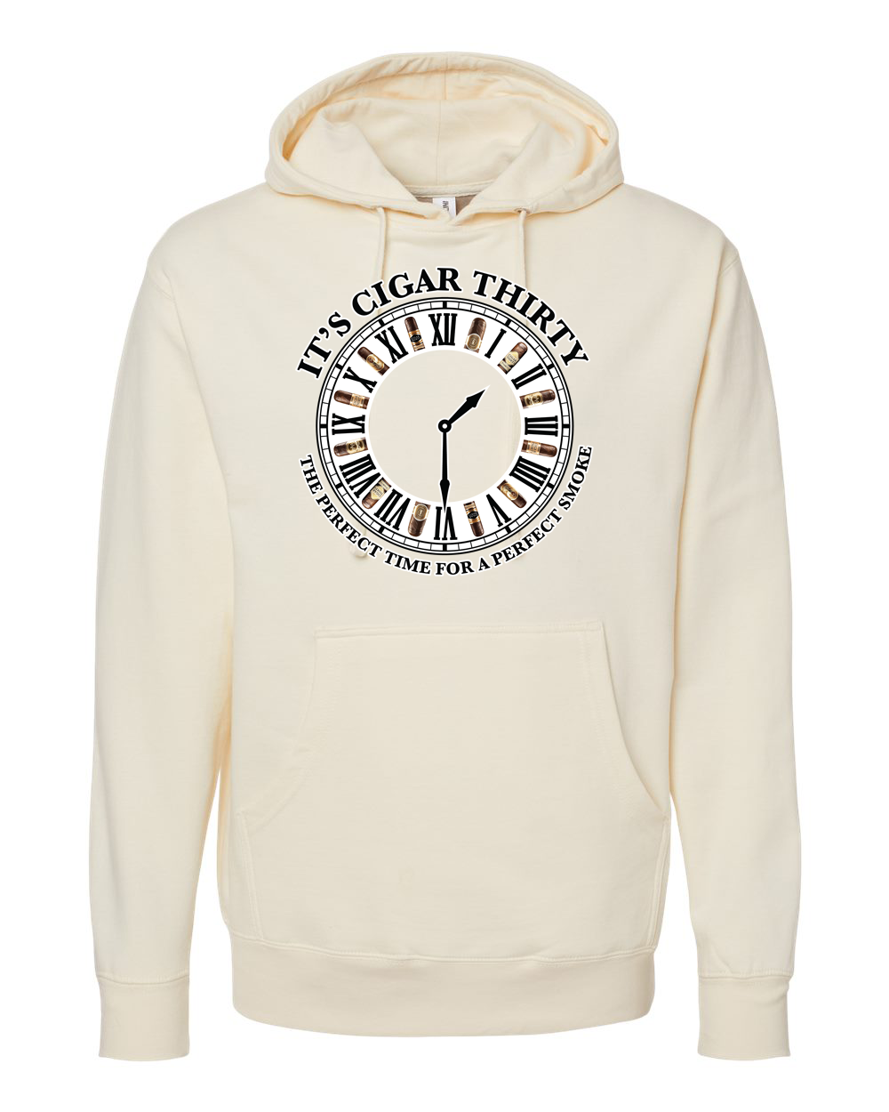 IT'S CIGAR THIRTY CREAM WITH BLACK CLOCK SWEATSHIRT