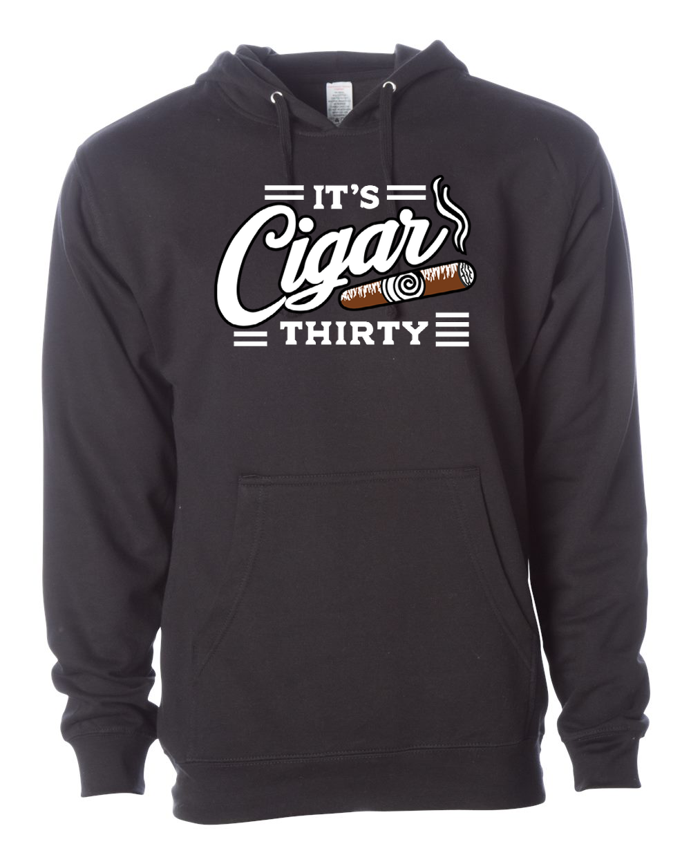 IT'S CIGAR THIRTY BLACK WITH WHITE SWEATSHIRT