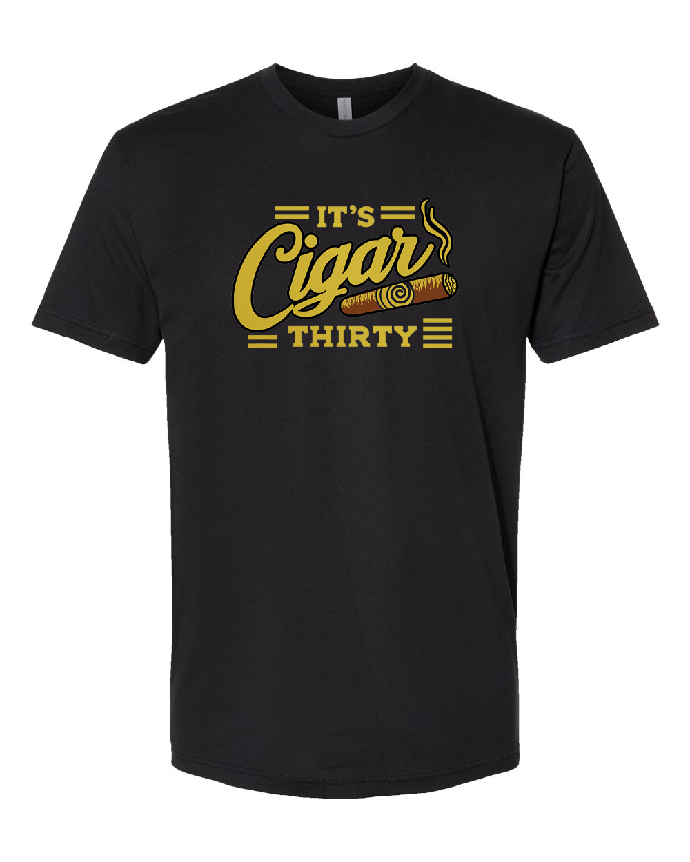IT'S CIGAR THIRTY BLACK WITH OLD GOLD T-SHIRT