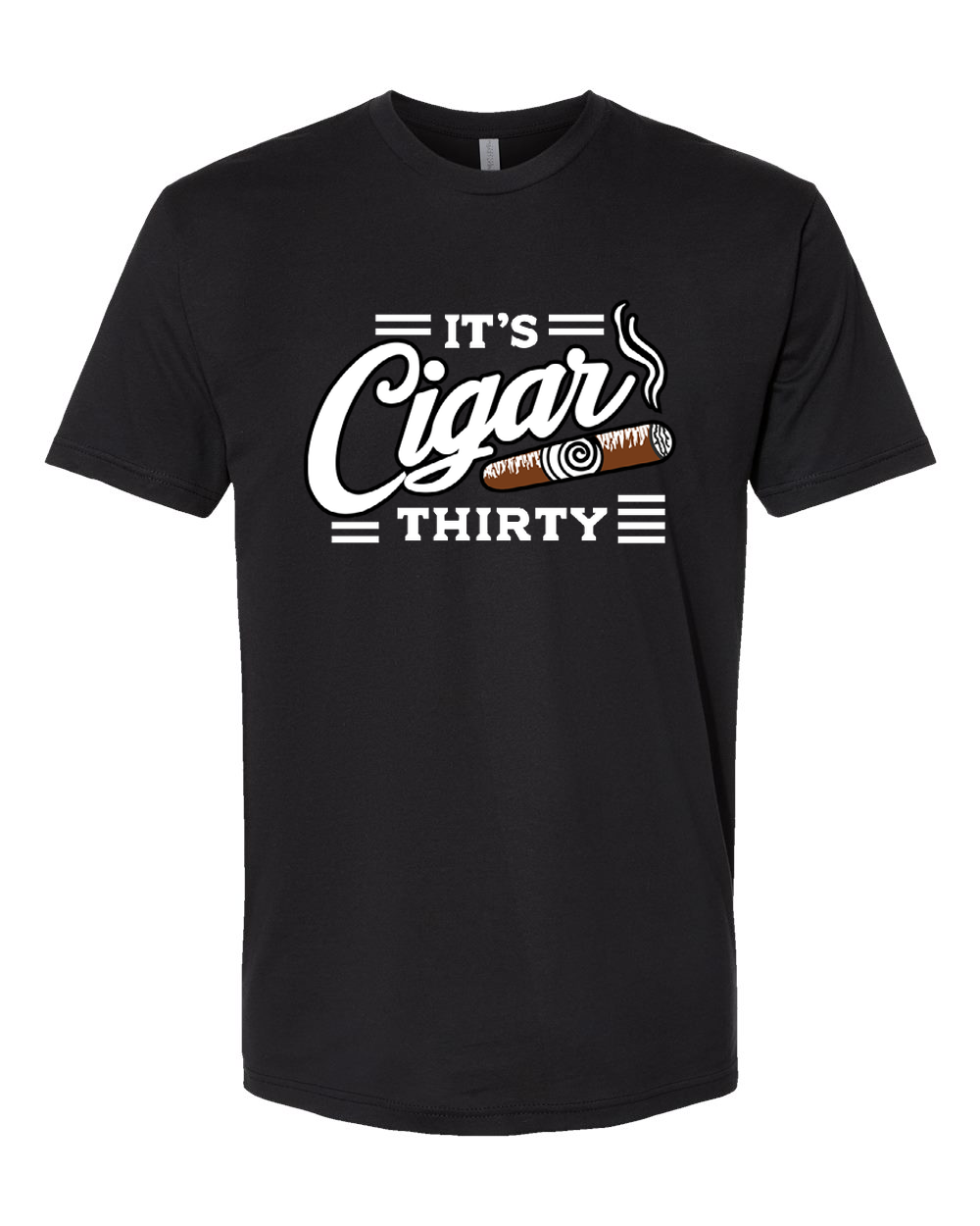 IT'S CIGAR THIRTY BLACK WITH WHITE T-SHIRT