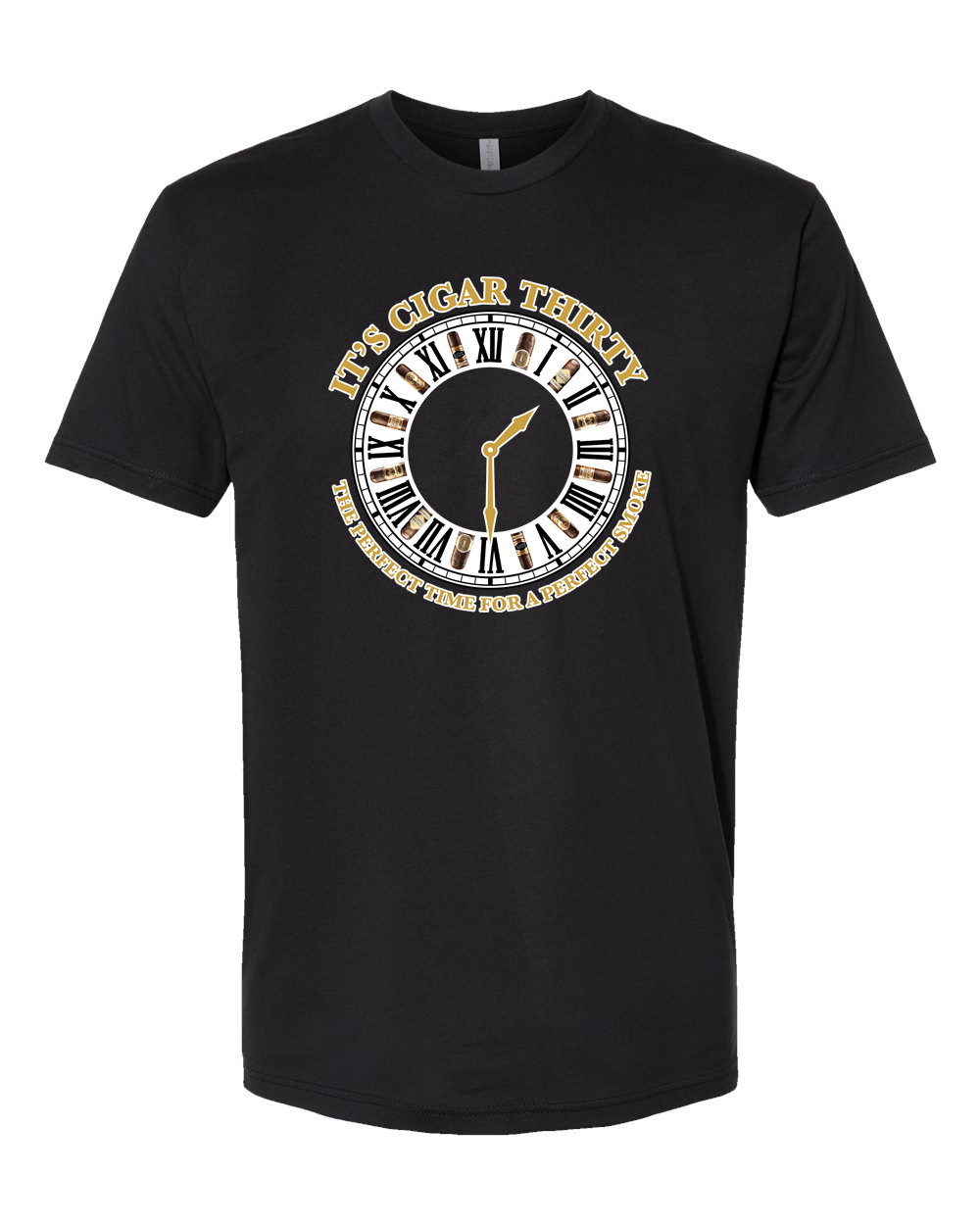 IT'S CIGAR THIRTY BLACK WITH GOLD T-SHIRT