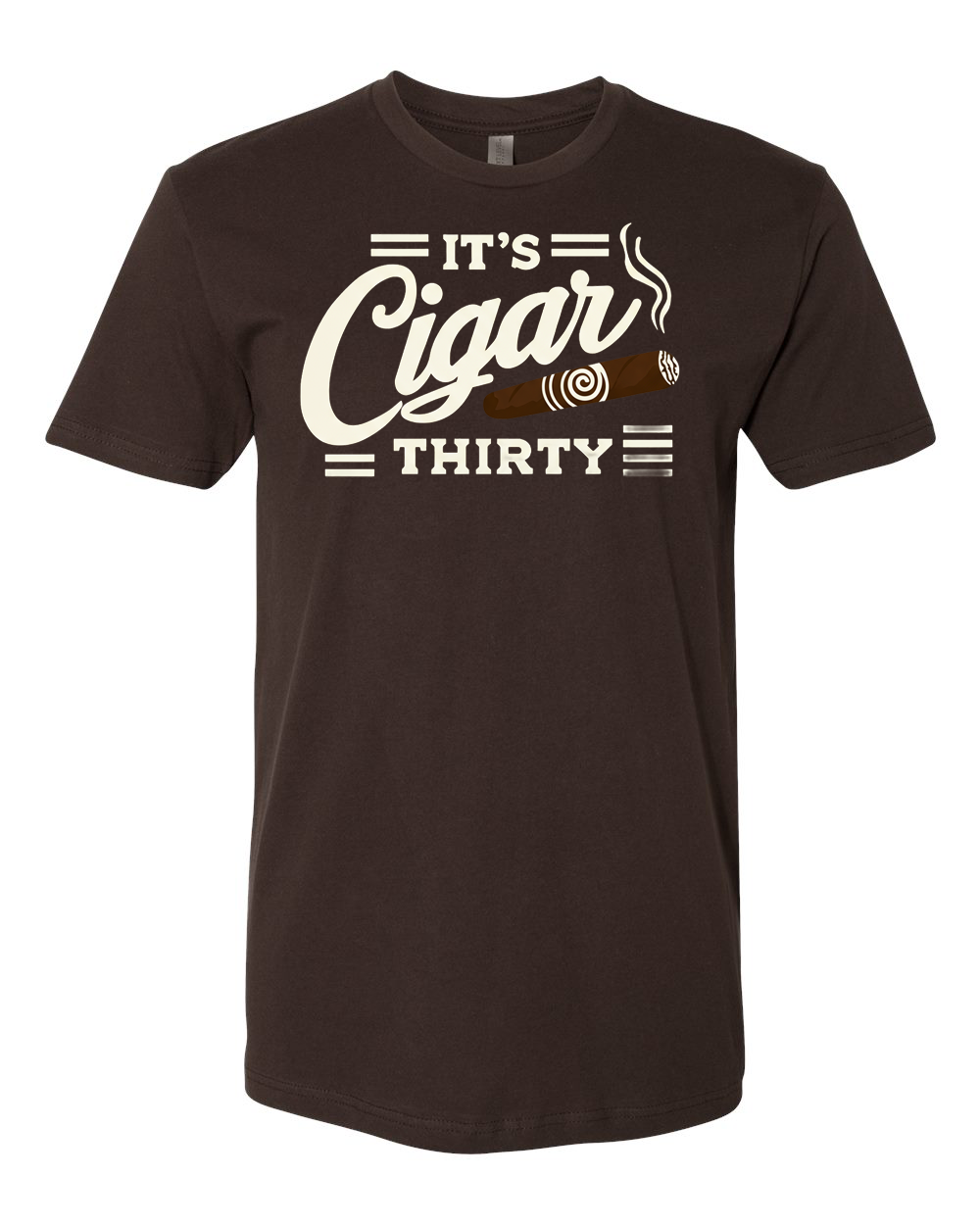 IT'S CIGAR THIRTY BROWN & CREAM T-SHIRT