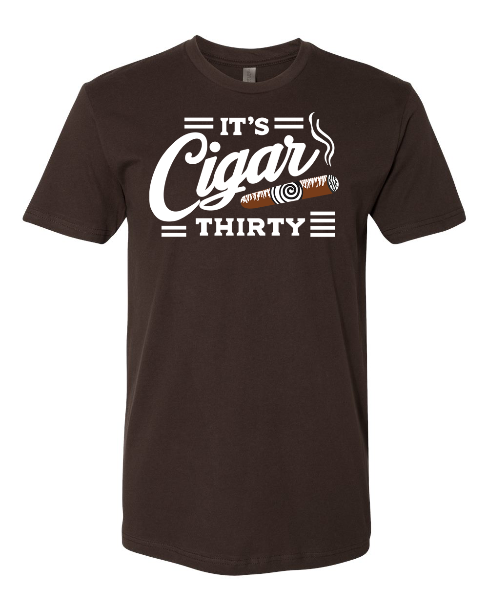 IT'S CIGAR THIRTY BROWN & WHITE T-SHIRT