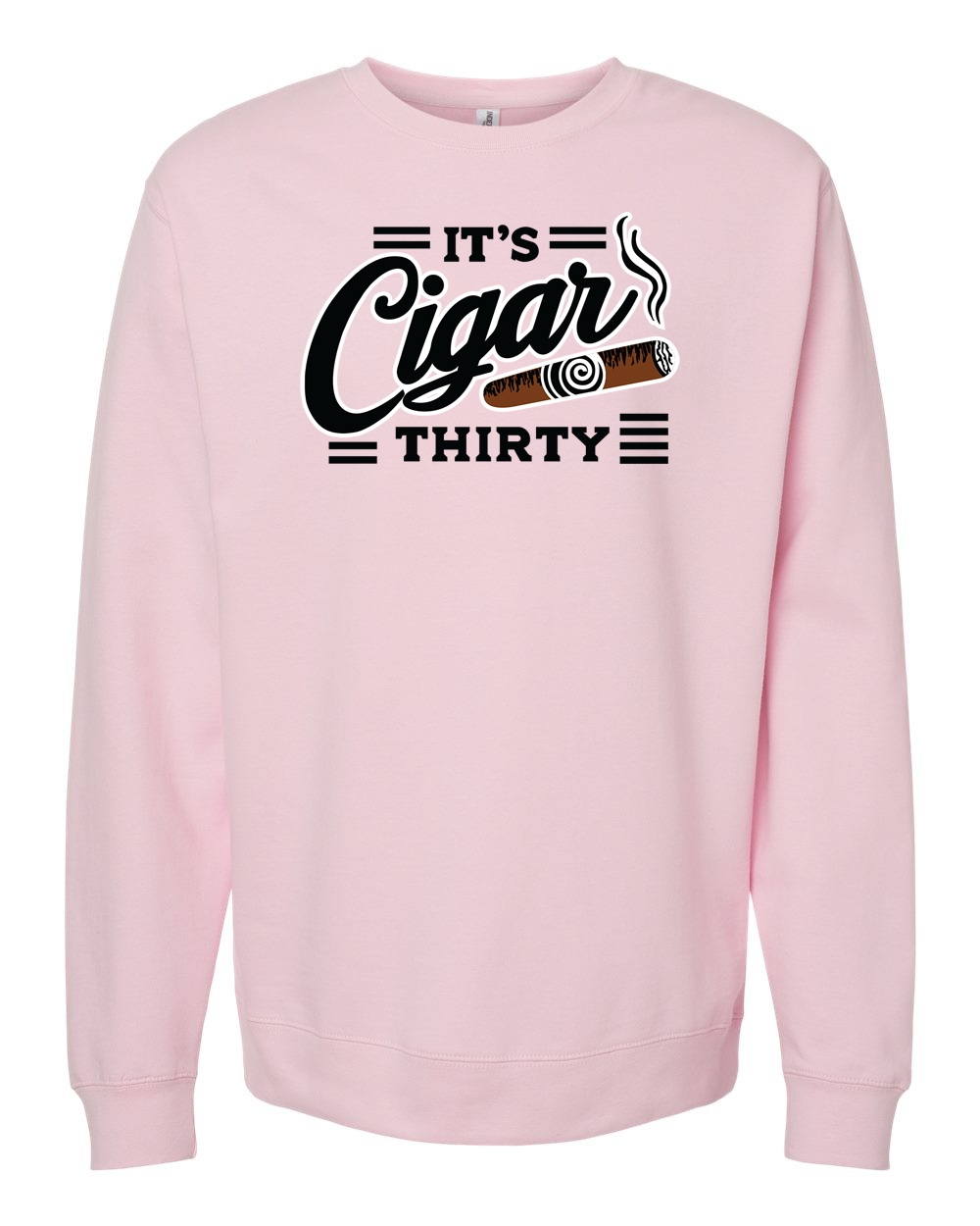 IT'S CIGAR THIRTY PINK & BLACK CREWNECK SWEATSHIRT