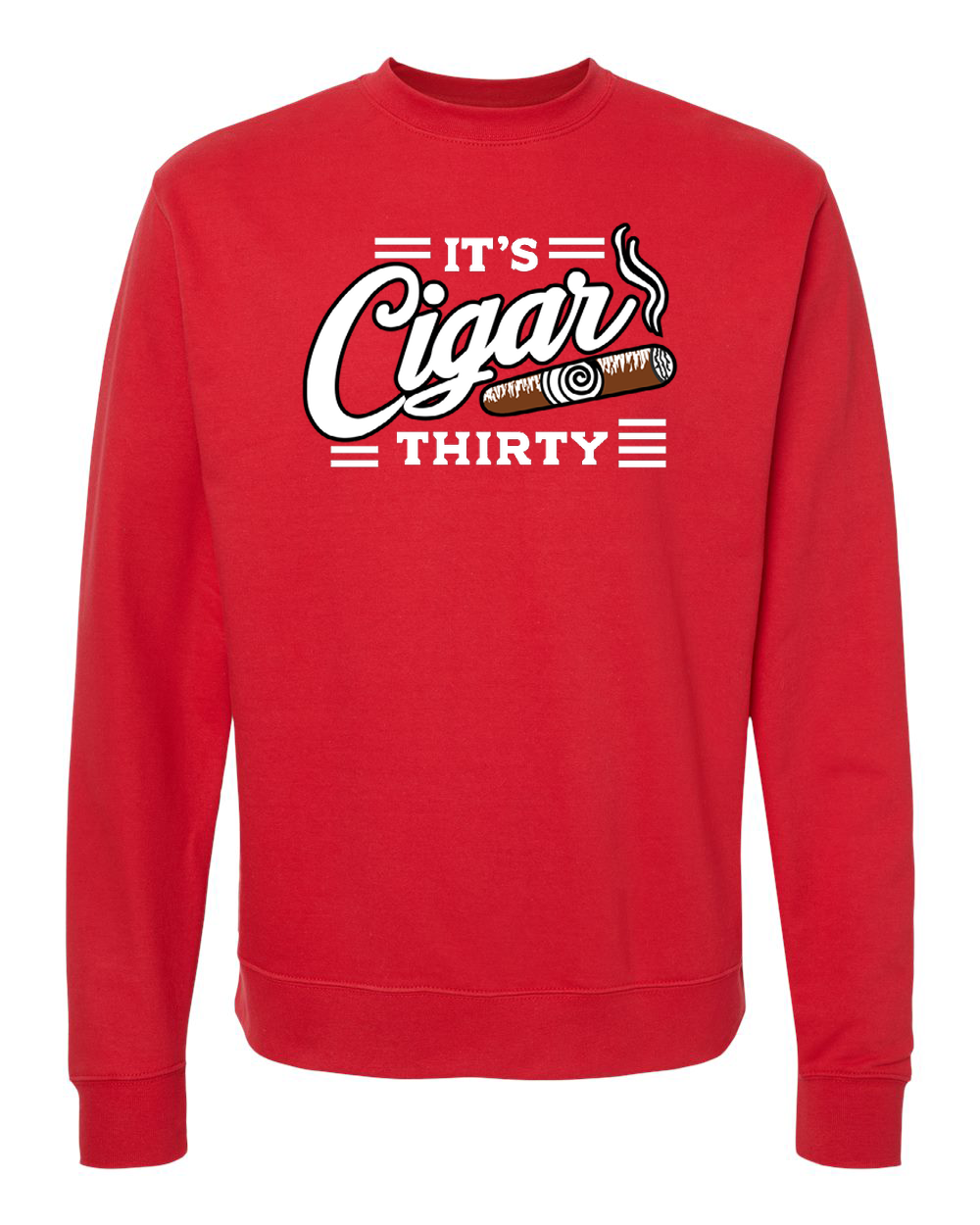 IT'S CIGAR THIRTY RED & WHITE CREWNECK SWEATSHIRT