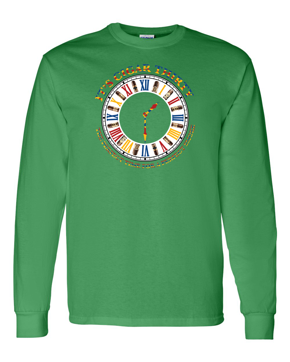 IT'S CIGAR THIRTY GREEN MULTICOLOR LONG SLEEVES
