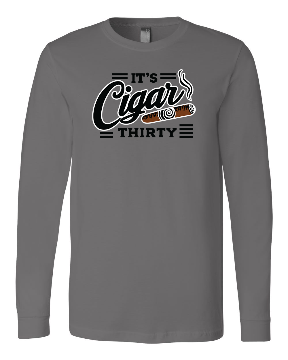IT'S CIGAR THIRTY GRAY WITH BLACK LONG SLEEVES