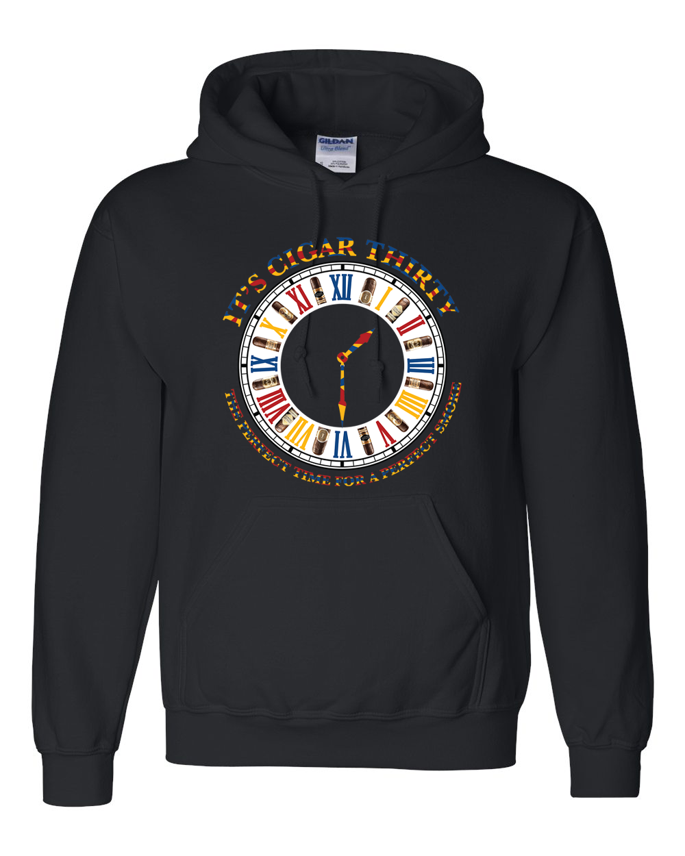IT'S CIGAR THIRTY BLACK MULTICOLOR SWEATSHIRT