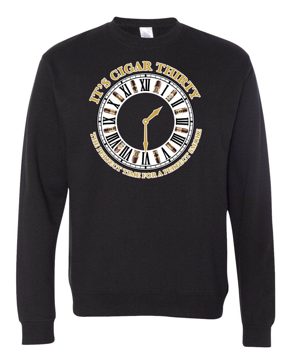 IT'S CIGAR BLACK & GOLD CREWNECK SWEATSHIRT
