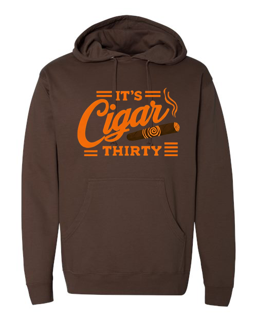 IT'S CIGAR THIRTY BROWN & ORANGE  HOODIE