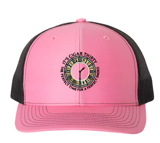 IT'S CIGAR THIRTY PINK/BLACK TRUCKER SNAPBACK HAT
