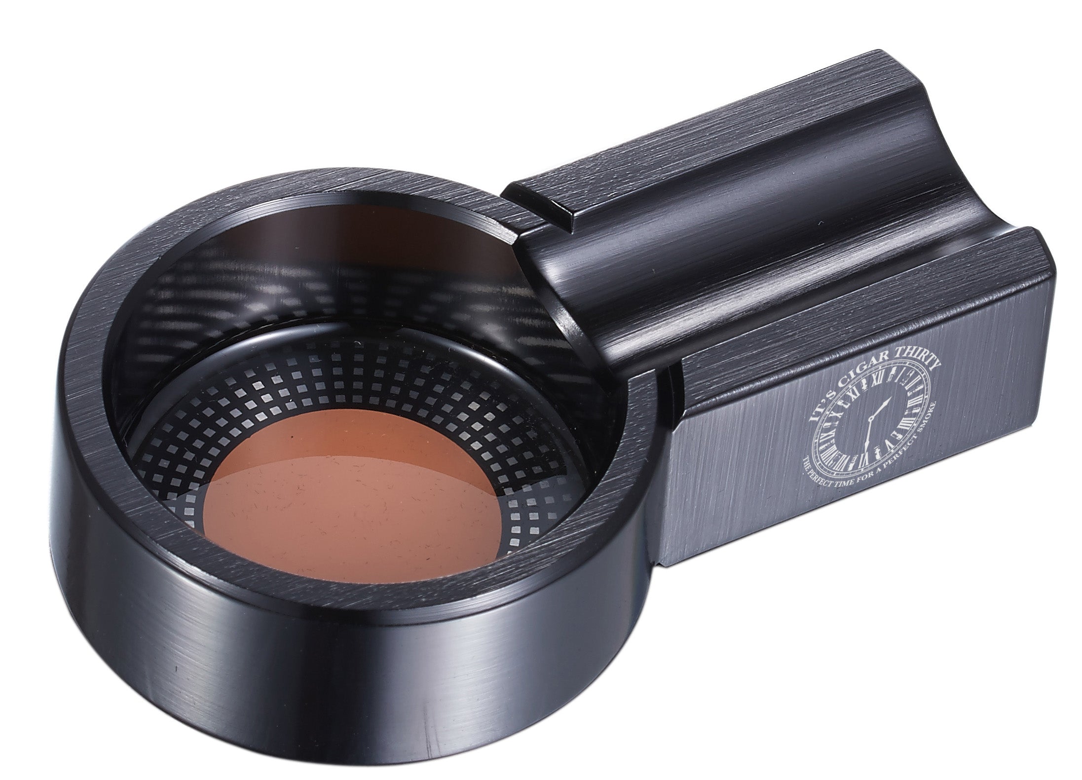 IT'S CIGAR THIRTY BLACK MATTE SINGLE ASHTRAY