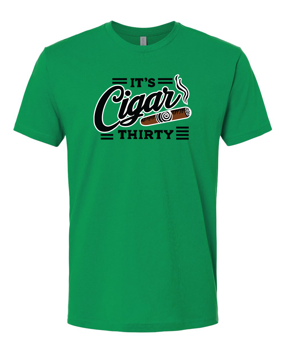 IT'S CIGAR THIRTY KELLY GREEN WITH BLACK  T-SHIRT