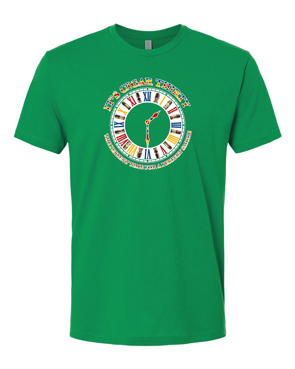 IT'S CIGAR THIRTY KELLY GREEN MULTICOLOR T-SHIRT