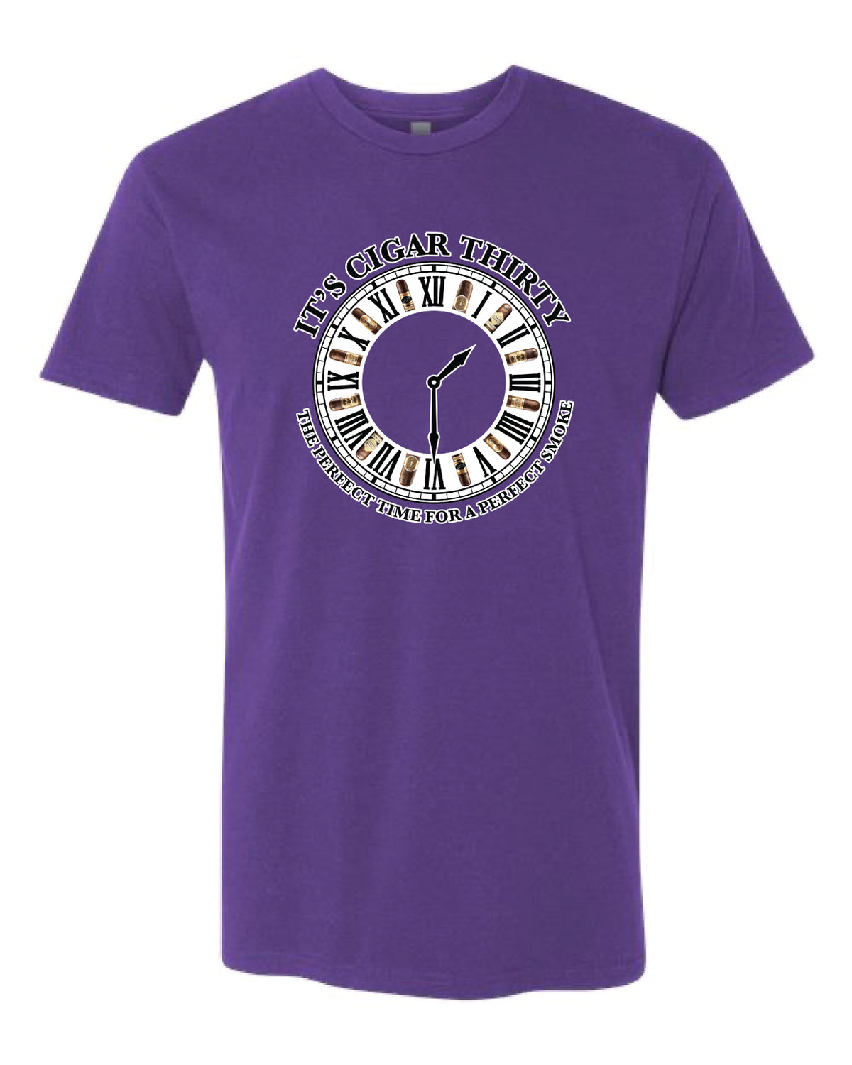 IT'S CIGAR THIRTY MEN'S PURPLE T-SHIRT