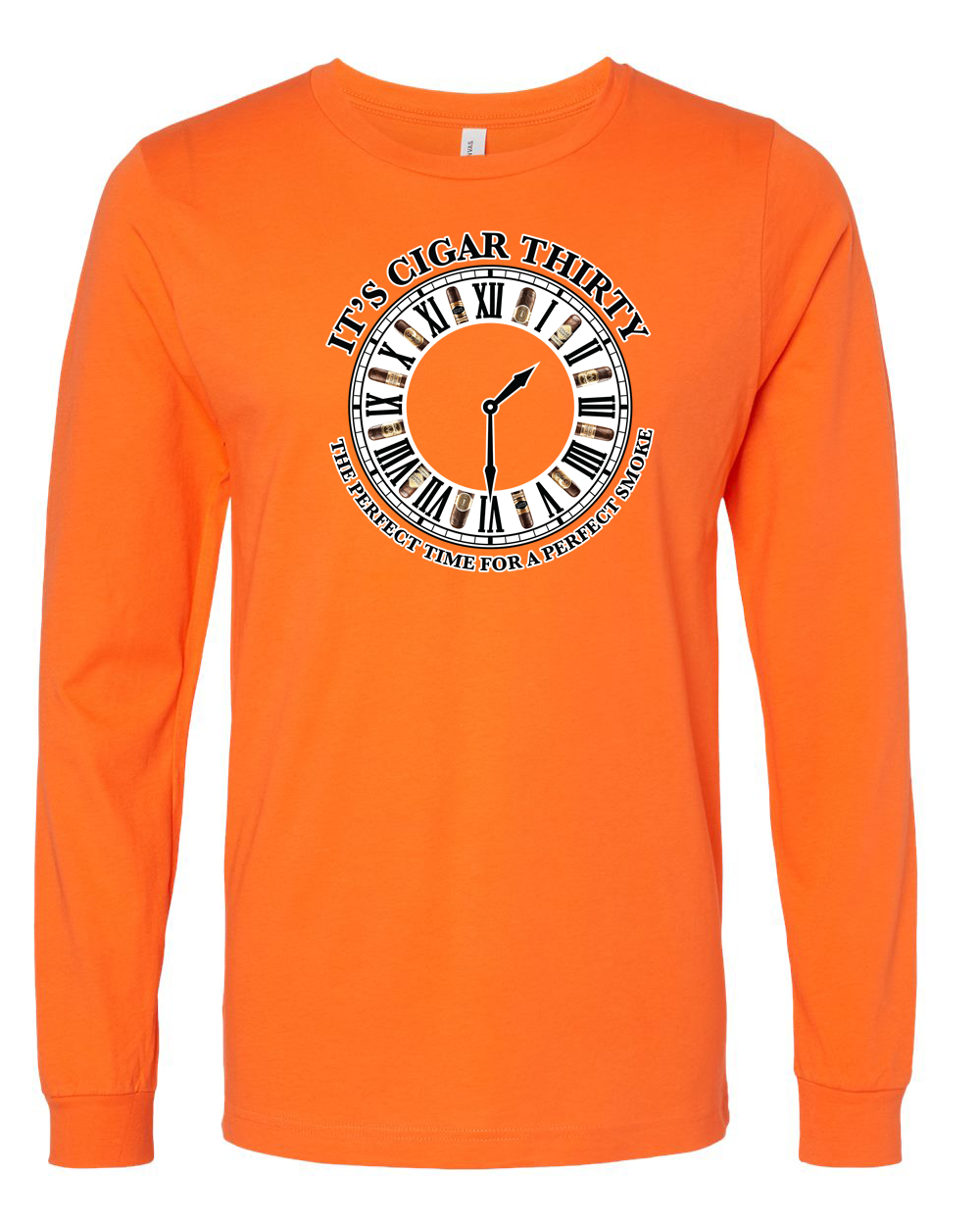 IT'S CIGAR THIRTY ORANGE WITH BLACK LONG SLEEVES