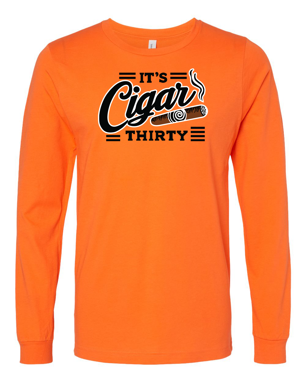 IT'S CIGAR THIRTY ORANGE WITH BLACK LONG SLEEVES