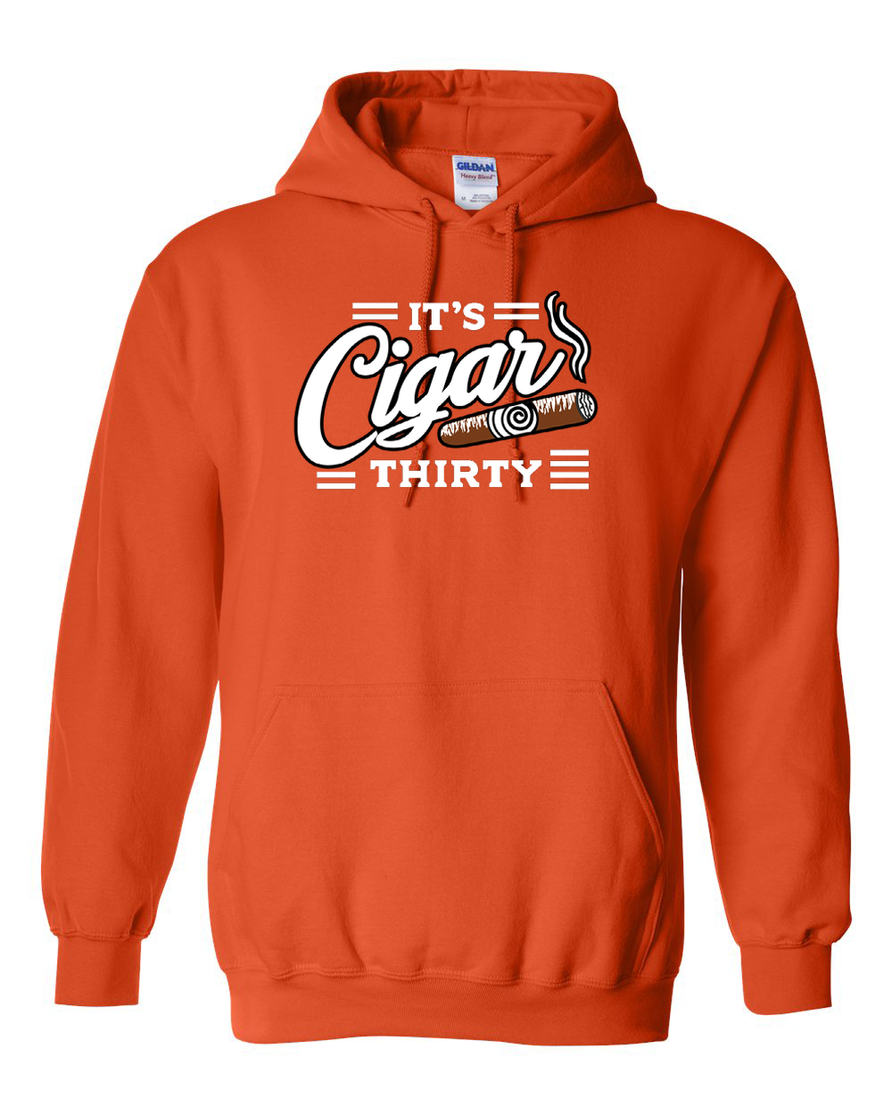 IT'S CIGAR THIRTY ORANGE WITH WHITE SWEATSHIRT