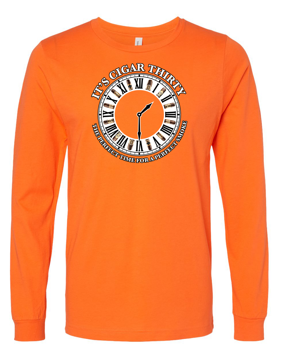 IT'S CIGAR THIRTY ORANGE WITH WHITE LONG SLEEVES