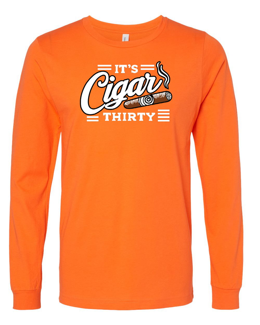 IT'S CIGAR THIRTY ORANGE WITH WHITE LONG SLEEVES