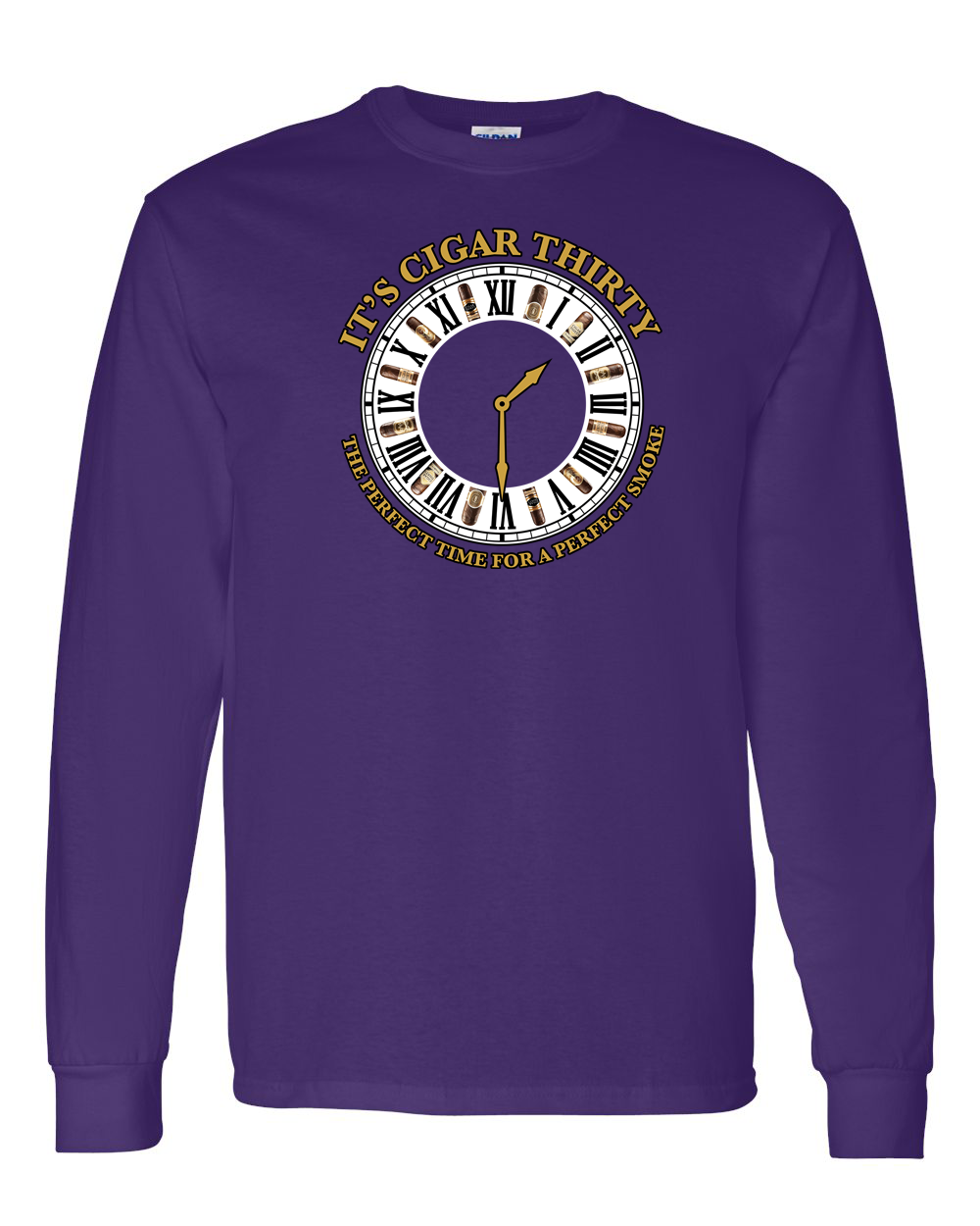 IT'S CIGAR THIRTY PURPLE WITH GOLD LONG SLEEVES