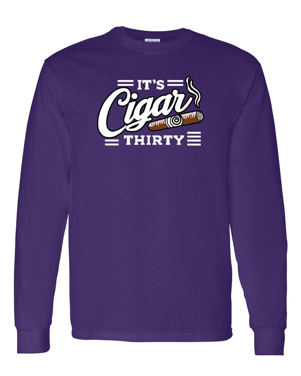 IT'S CIGAR THIRTY PURPLE WITH WHITE LONG SLEEVES