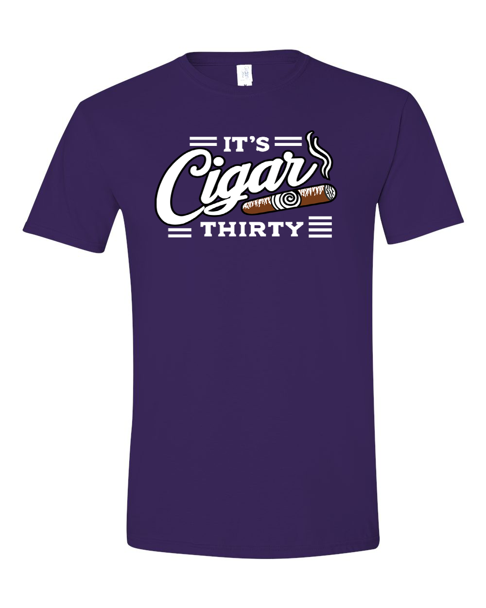 IT'S CIGAR THIRTY PURPLE WITH WHITE T-SHIRT