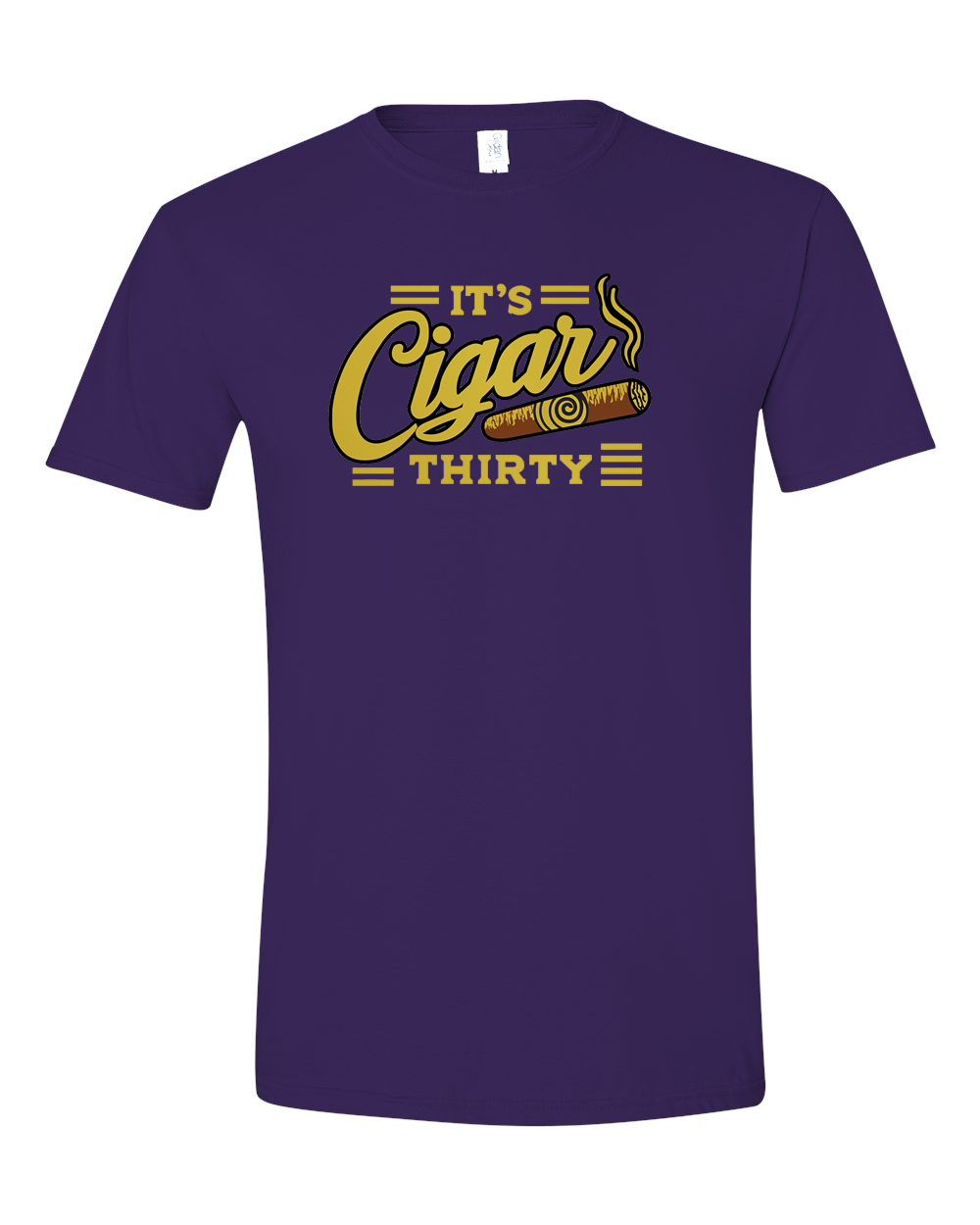 IT'S CIGAR THIRTY PURPLE WITH OLD GOLD T-SHIRT
