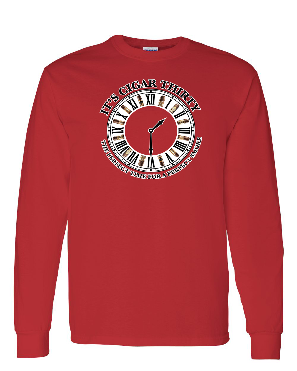 IT'S CIGAR THIRTY RED WITH BLACK LONG SLEEVES