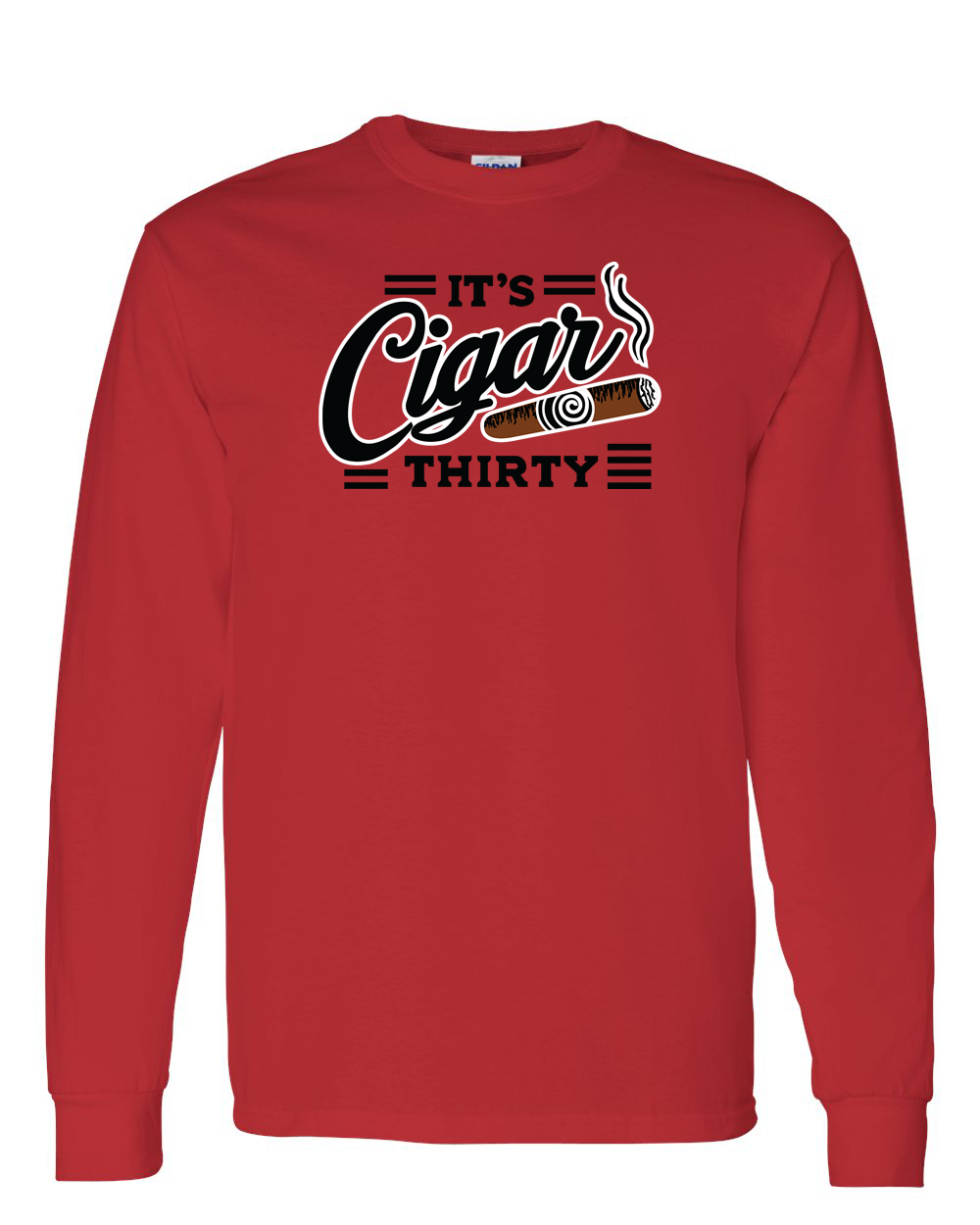 IT'S CIGAR THIRTY RED WITH BLACK LONG SLEEVES