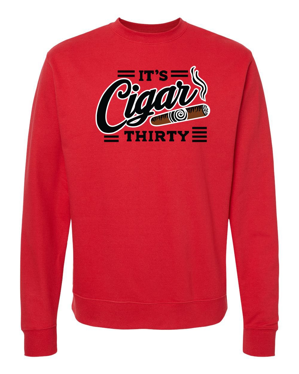 IT'S CIGAR THIRTY RED & WHITE CREWNECK SWEATSHIRT