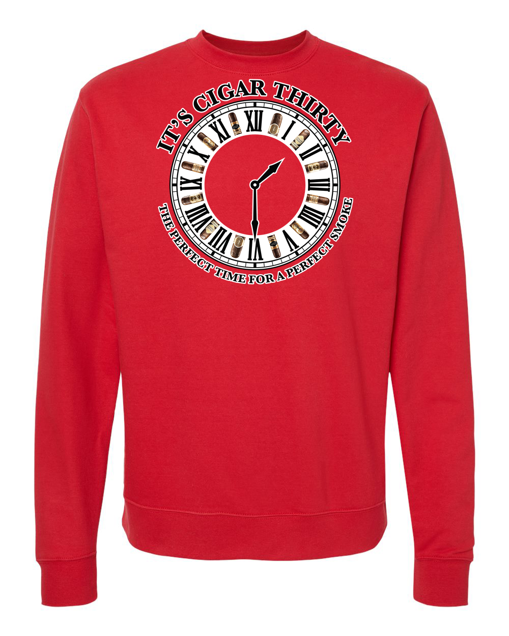 IT'S CIGAR THIRTY RED & BLACK CREWNECK SWEATSHIRT