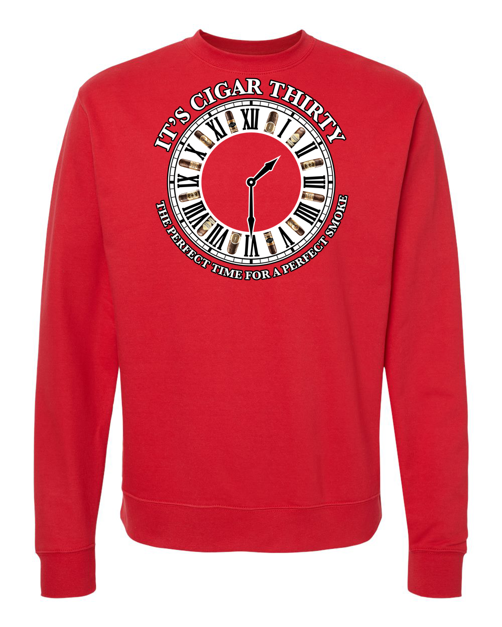 IT'S CIGAR THIRTY RED & WHITE CREWNECK SWEATSHIRT