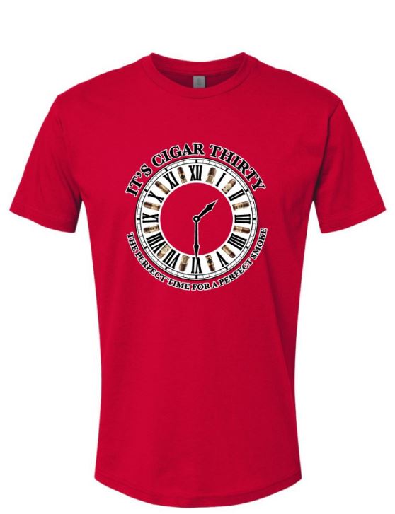 IT'S CIGAR THIRTY MEN'S RED T-SHIRT