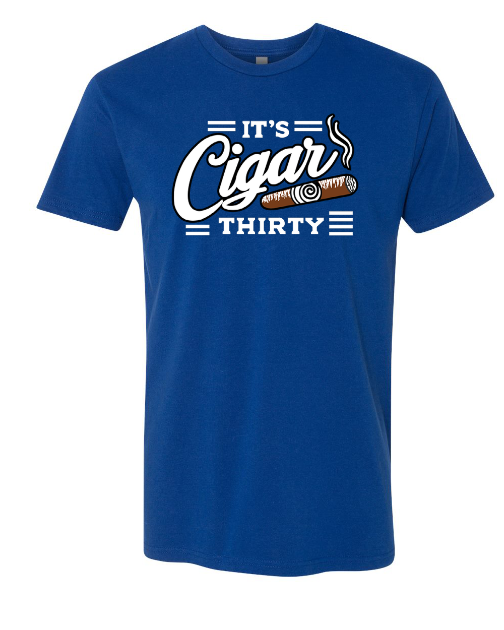 IT'S CIGAR THIRTY ROYAL BLUE WITH WHITE T-SHIRT