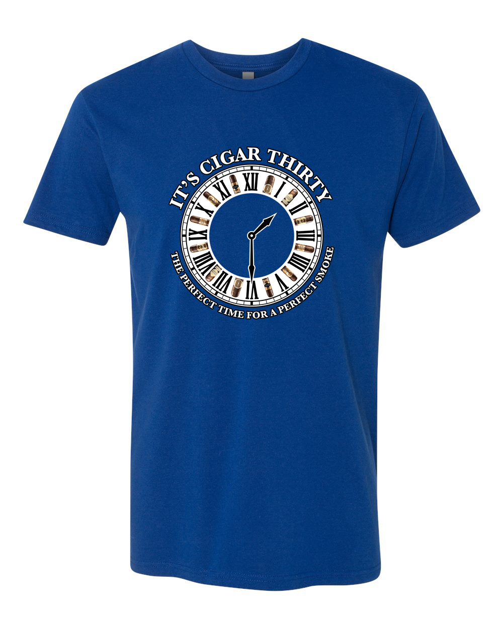 IT'S CIGAR THIRTY ROYAL BLUE WITH WHITE T-SHIRT