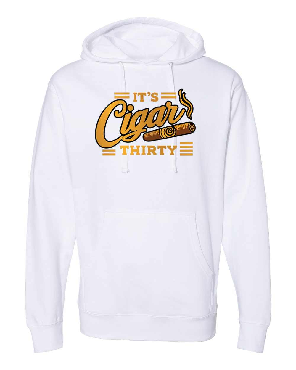 IT'S CIGAR THIRTY WHITE WITH GOLD SWEATSHIRT