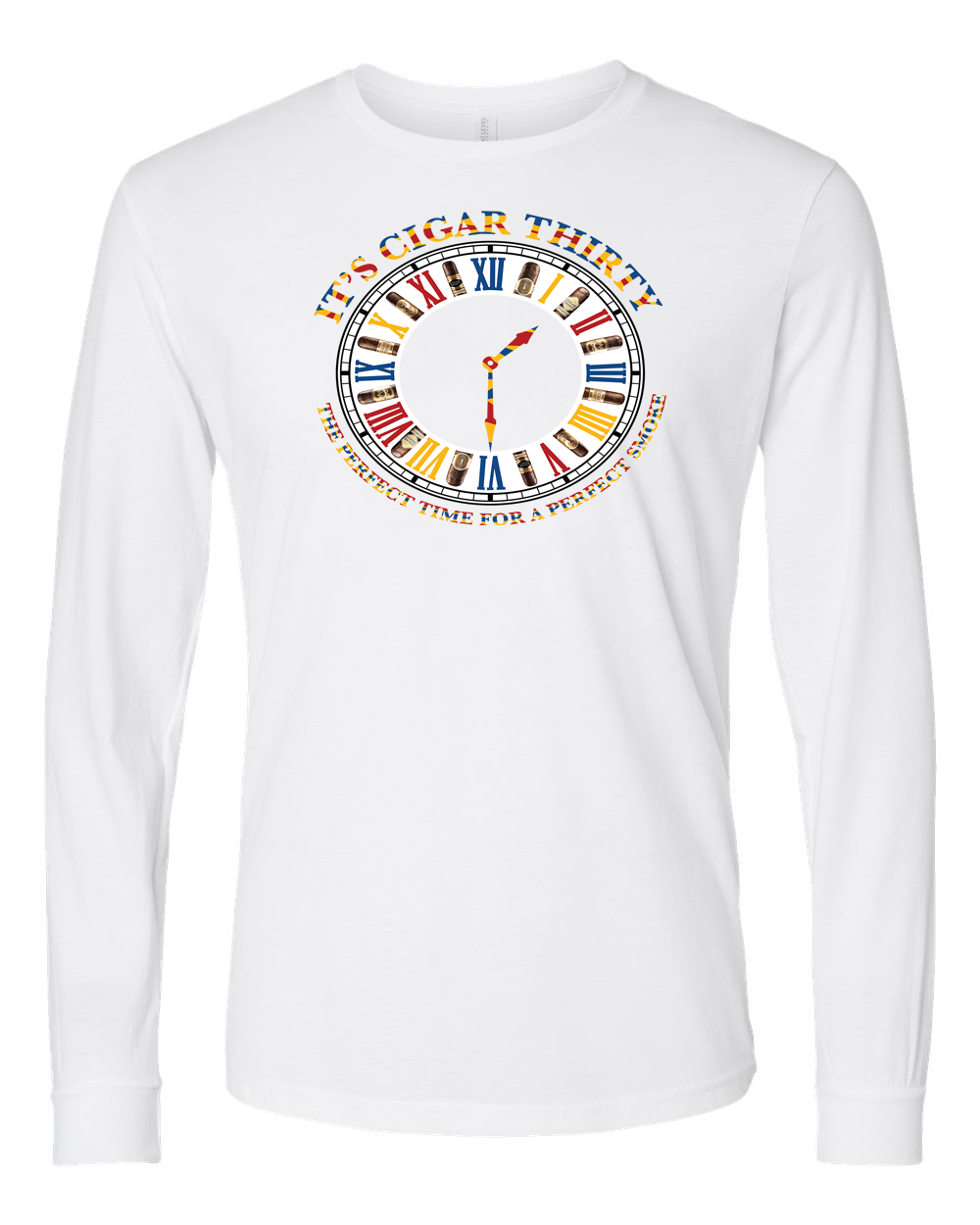 IT'S CIGAR THIRTY WHITE WITH MULTICOLOR LONG SLEEVES