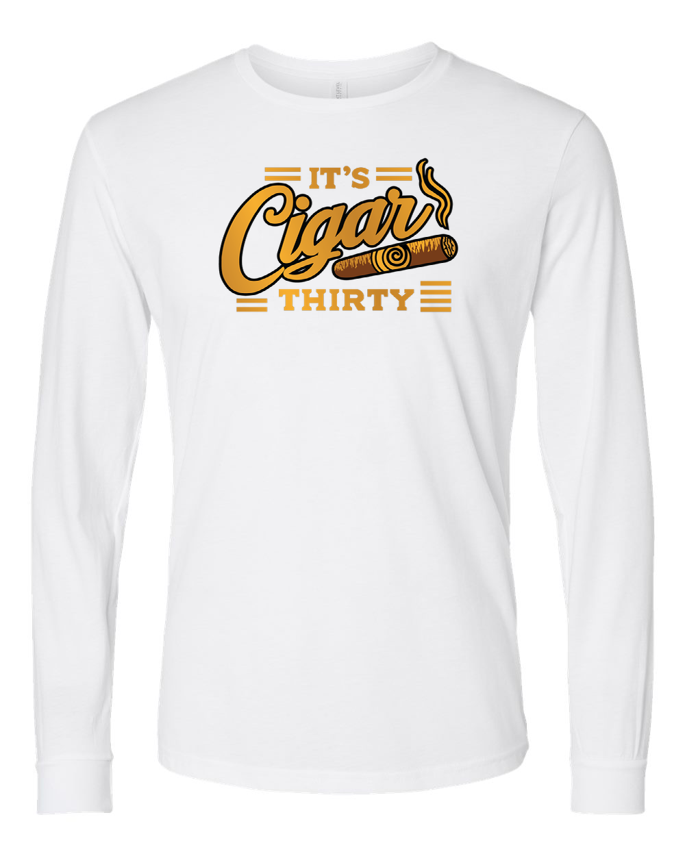 IT'S CIGAR THIRTY WHITE WITH GOLD LONG SLEEVES