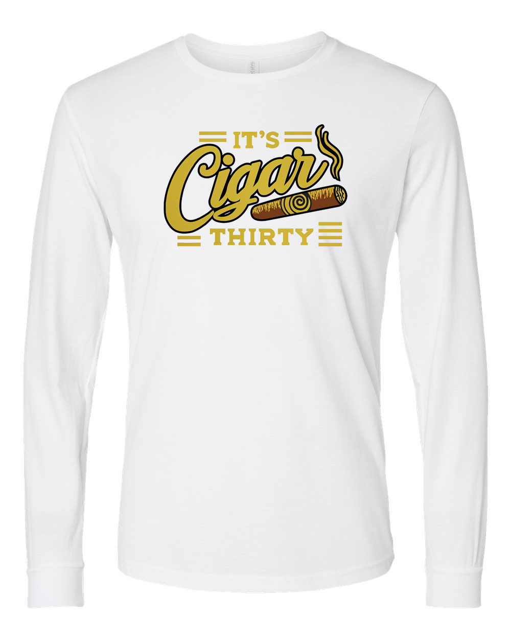 IT'S CIGAR THIRTY WHITE WITH OLD GOLD LONG SLEEVES