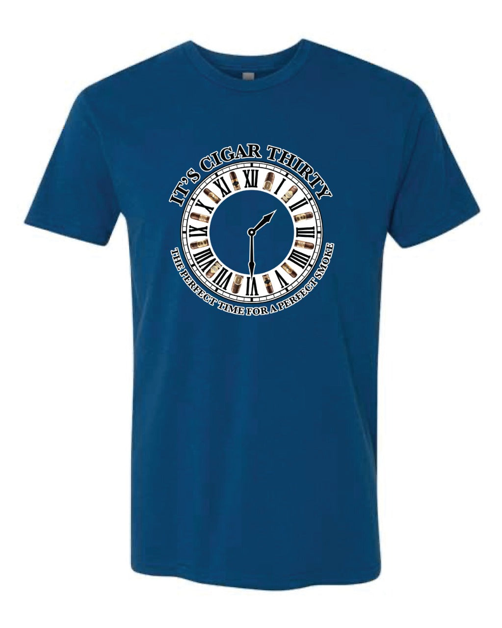 IT'S CIGAR THIRTY MEN'S COOL BLUE T-SHIRT