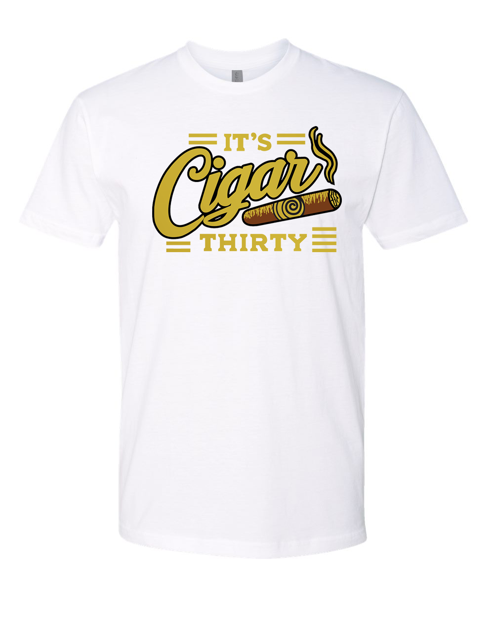 IT'S CIGAR THIRTY  WHITE WITH OLD GOLD T-SHIRT