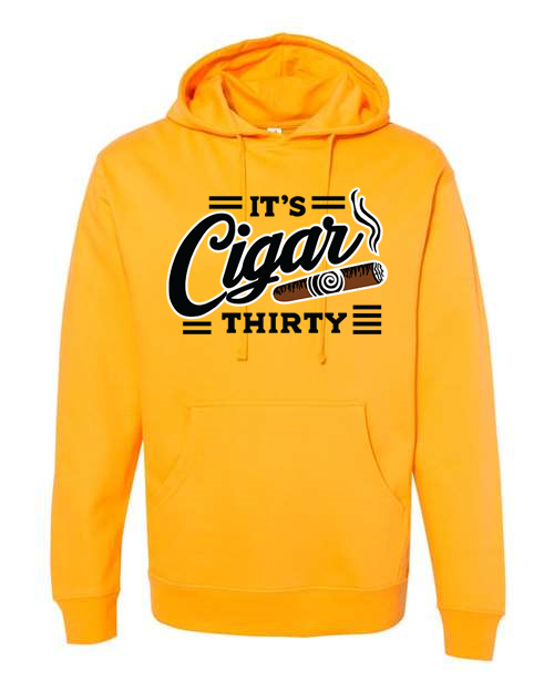 IT'S CIGAR THIRTY GOLD & BLACK  HOODIE